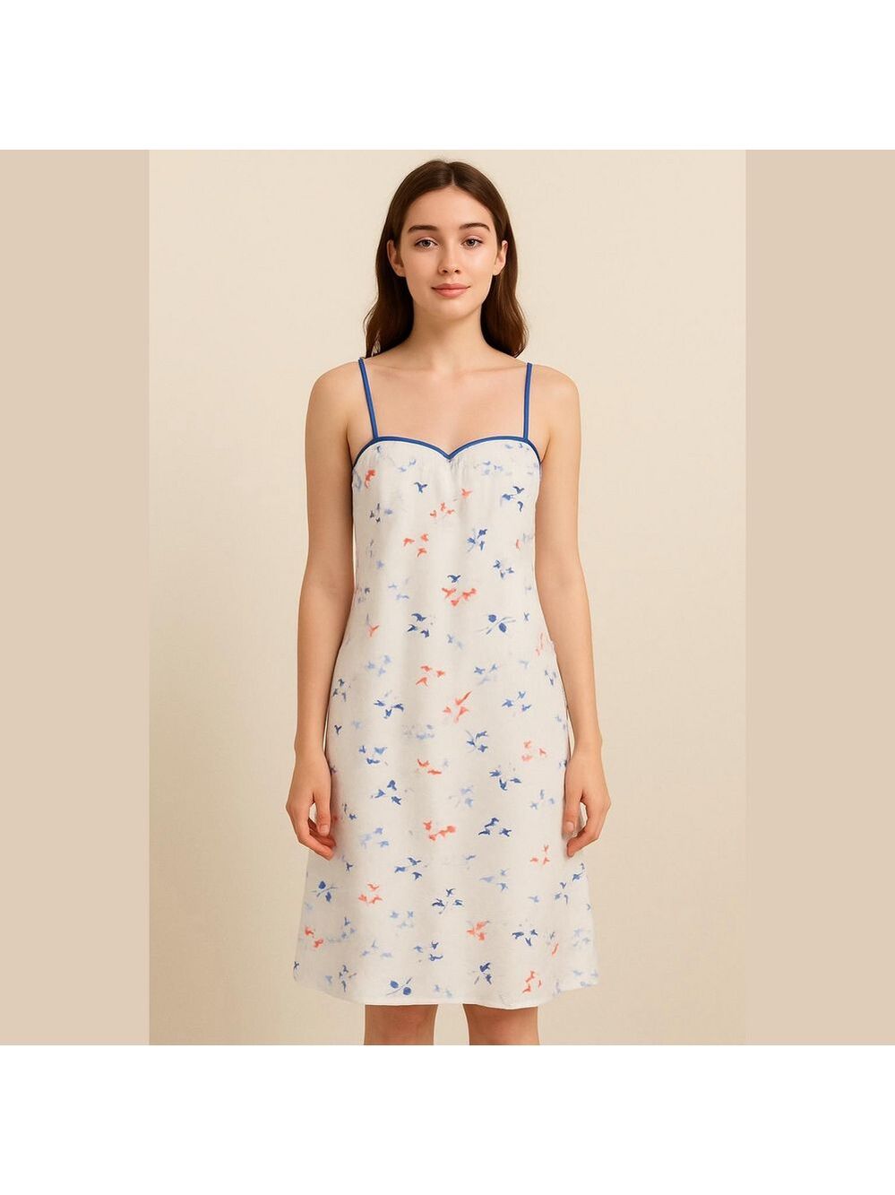 Vintage Sleeveless Bird Dress